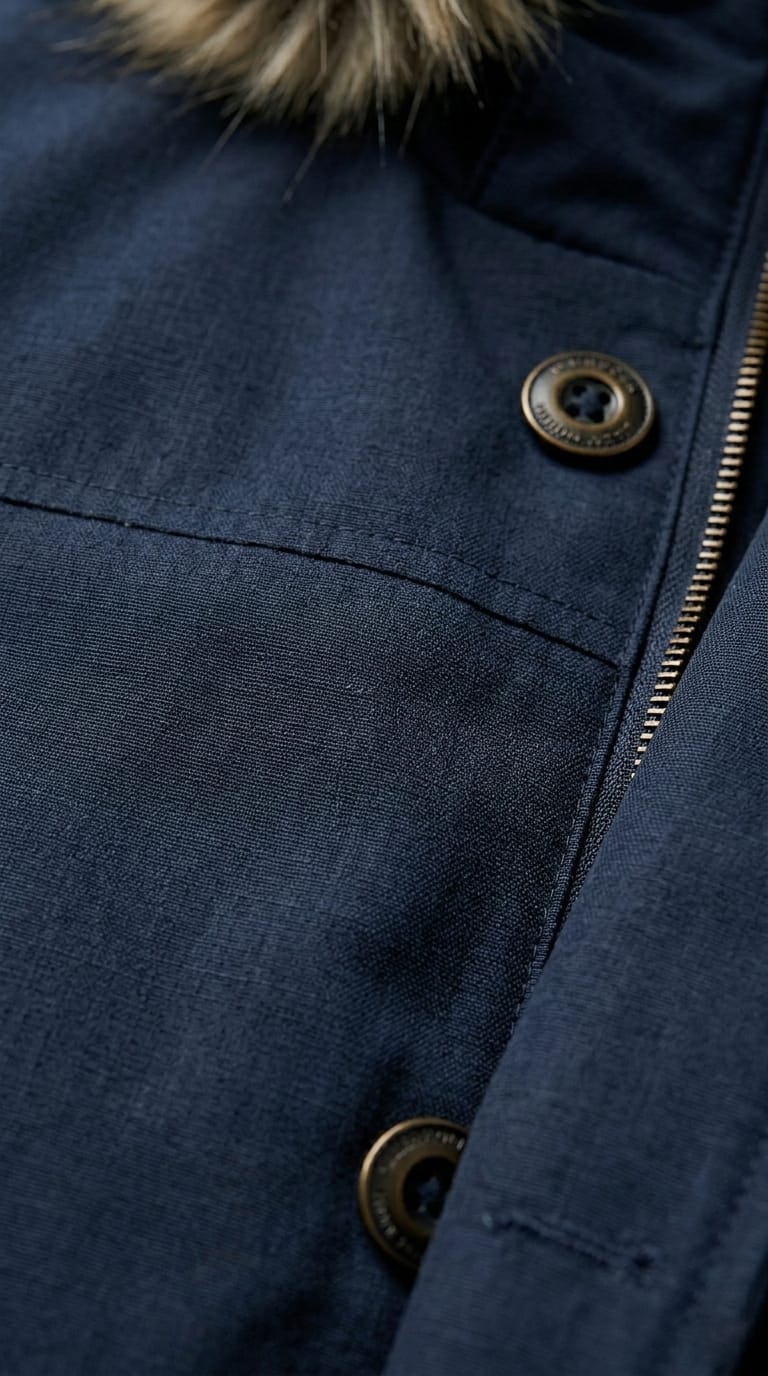 dark blue winter parka Jacket - Image 3